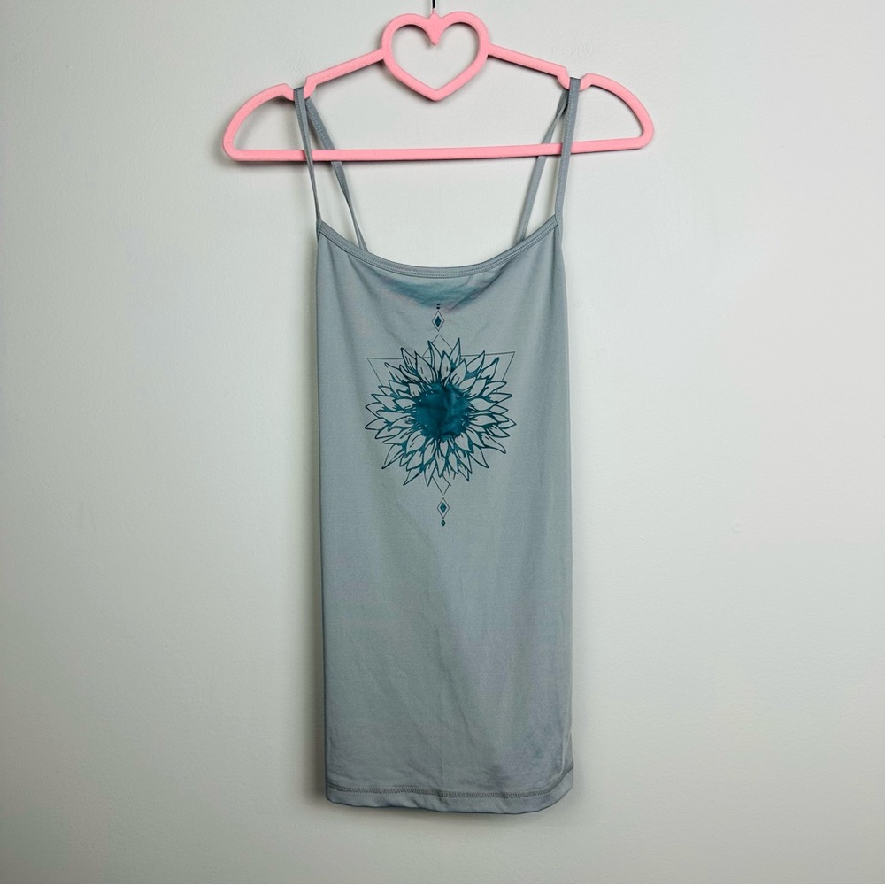 Senita Athletics Gray Camisole with Blue Mandala Size Medium